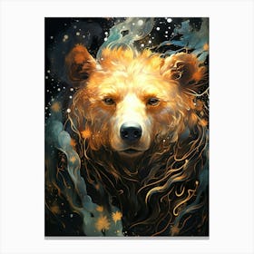 Floral Fantasy Bear Canvas Print