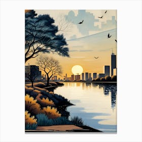 Sunset Cityscape Canvas Print