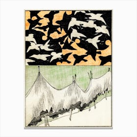 Forest Life Illustration, Shin Bijutsukai Canvas Print
