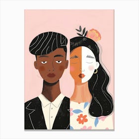 Illustration Of A Couple 3 Canvas Print