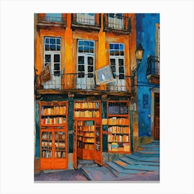 Porto Book Nook Bookshop 4 Canvas Print