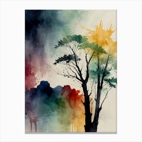 Watercolor - Tree Canvas Print