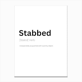 Stabbed Definition Meaning Stampe su tela