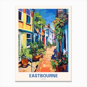 Eastbourne England 5 Uk Travel Poster Canvas Print