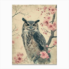 Verreauxs Eagle Owl Japanese Painting 3 Canvas Print