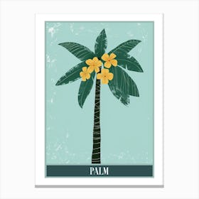 Palm Tree Flat Illustration 1 Poster Canvas Print