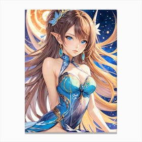 Sexy Anime Girl Painting (15) Canvas Print