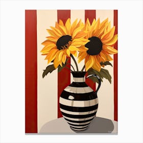 Bouquet Of Sunflower Flowers, Autumn Fall Florals Painting 3 Canvas Print