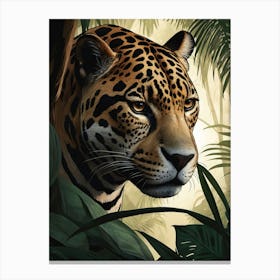 Vintage Wild Jaguar Canvas Print