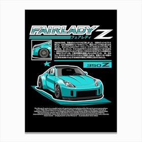 Fairlady Z Cyan Canvas Print