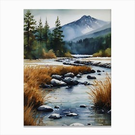 'River In Winter.4 Canvas Print