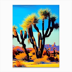 Joshua Trees In Mojave Desert Nat Viga Style  (6) Canvas Print