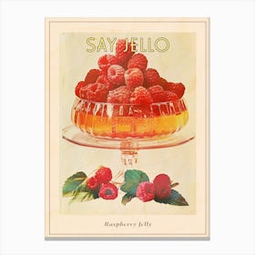 Raspberry Jelly Retro Collage 2 Poster Canvas Print