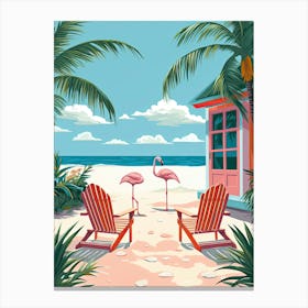 Eagle Beach, Aruba, Matisse And Rousseau Style 4 Canvas Print