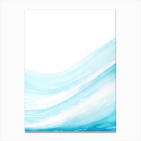 Blue Ocean Wave Watercolor Vertical Composition 24 Canvas Print