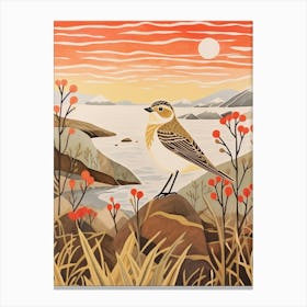 Bird Illustration Lark 1 Canvas Print