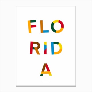 Florida State Flag Colours Canvas Print