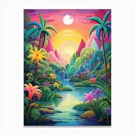 Tropical Abstract Minimalist 10 Canvas Print