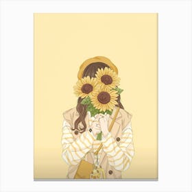 Sunflower Girl Canvas Print