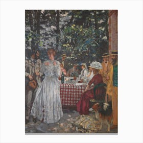 La Terrasse At Vasouy, The Lunch, Edouard Vuillard Canvas Print