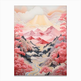 'Pink Mountains' Canvas Print