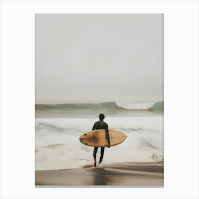 Surfer On The Beach 3 Canvas Print