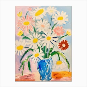 Flower Painting Fauvist Style Oxeye Daisy 1 Canvas Print