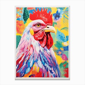 Colourful Bird Painting Chicken 7 Canvas Print