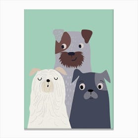 Three Dogs Canvas Print