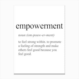 Empowerment Definition Meaning Canvas Print