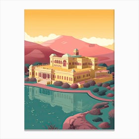 Jaipur India Travel Illustration 4 Canvas Print