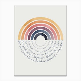 Rainbow Quote Canvas Print