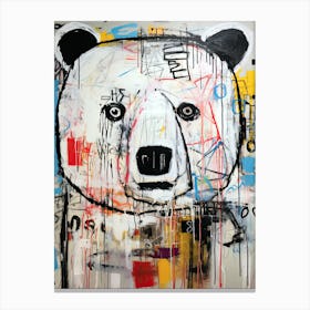 Polar Bear Basquiat style 1 Canvas Print