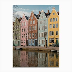 Colorful Houses In Amsterdam Canvas Print