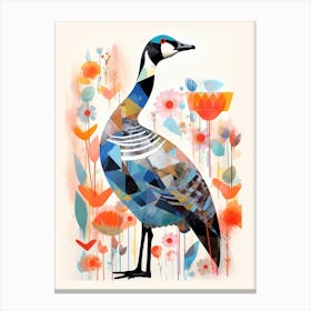 Bird Painting Collage Goose 2 Canvas Print