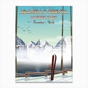 Adamello Brenta Nature Park Italy ski  Canvas Print