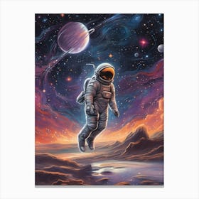 Astronaut In Space Canvas Print