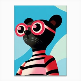 Little Panther 1 Wearing Sunglasses Canvas Print