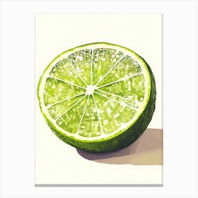 Disco Lime Slice Canvas Print