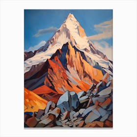 Mount Cook Usa 3 Mountain Painting Canvas Print