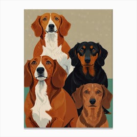 Dachshunds Canvas Print