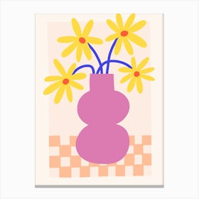 Colorful Flower Vase Print 4 Canvas Print