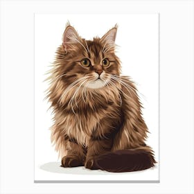Scottish Fold Cat Clipart Illustration 3 Canvas Print