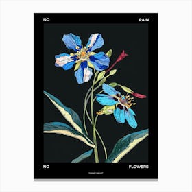 No Rain No Flowers Poster Forget Me Not 1 Canvas Print