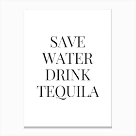 Save Water Drink Tequila Canvas Print