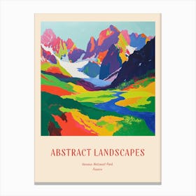 Colourful Abstract Vanoise National Park France 4 Poster Canvas Print