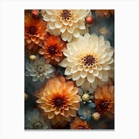 Dahlias 21 Canvas Print