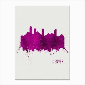 Denver Colorado City Purple Canvas Print