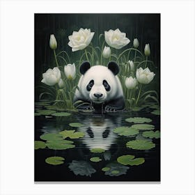 Panda Art In Surrealism Style 2 Canvas Print