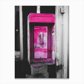 Pink Phone Box Canvas Print